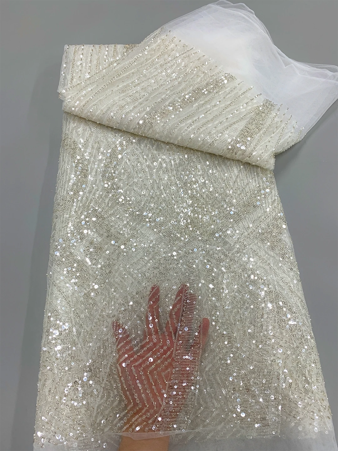 Современная африканская ткань с блестками высококачественное свадебное платье