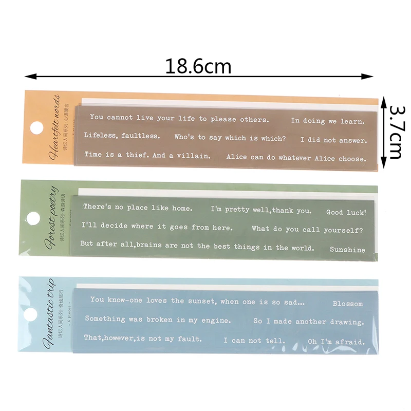 6 шт. винтажные милые красивые слова элегантные наклейки для украшения ноутбука