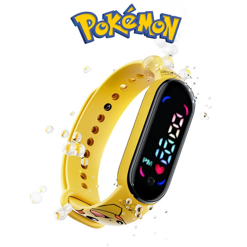 Покемон кавайная фигурка Пикачу электронный водонепроницаемый светодиодный