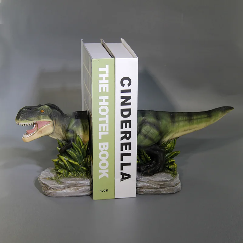 

Creative Tyrannosaurus Rex Bookstand Desktop Store Books By Students Table Simple Book Artifact Resin Crafts