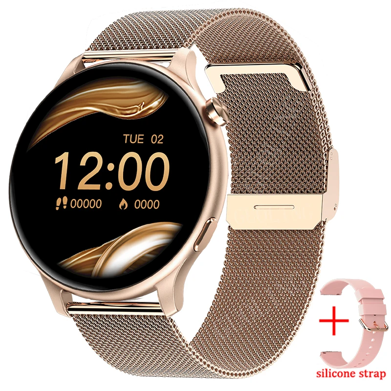 

2022 New Fashion Bluetooth Call Women Smart Watch Full Screen Touch Waterproof Smart Bracelet Heart Rate Monitor Lady Smartwatch