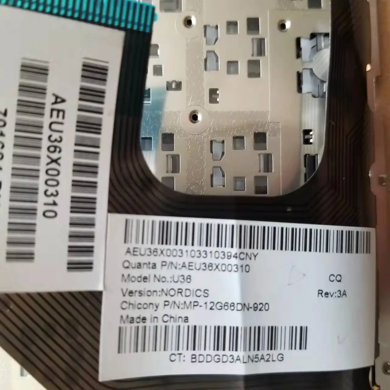 Фото Новая французская клавиатура FR для HP Sleekbook 15B 15-B 15-bxxx 15-u без рамки, черная AEU36X00310 MP-12G66DN-920 №4