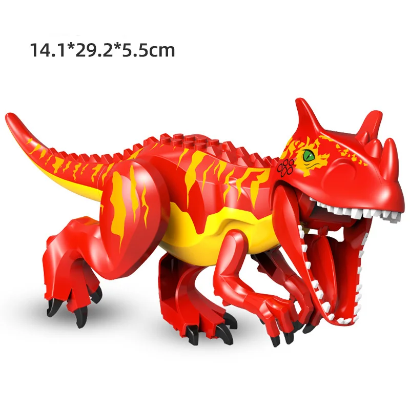 Фото Строительные блоки «Мир Юрского периода» Indominus Rex & T-Rex, комплект модели динозавра «сделай сам», коллекционные фигурки животных и креативный подарок №4