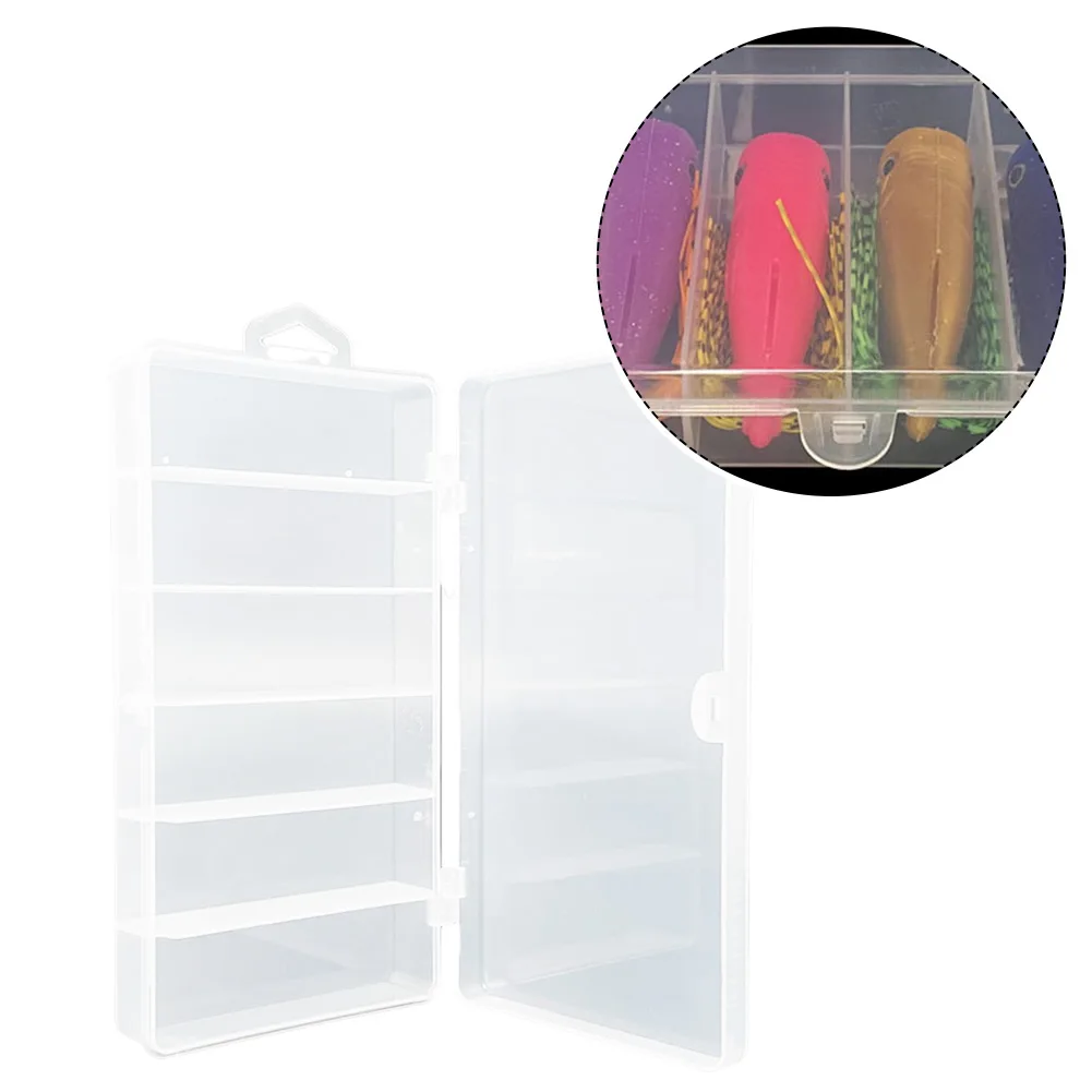 

Keep Your Tackle and Bait Organized and Accessible with PVC Plastic Six Grid Transparent Bait Box Accessory Box 175*95*3cm
