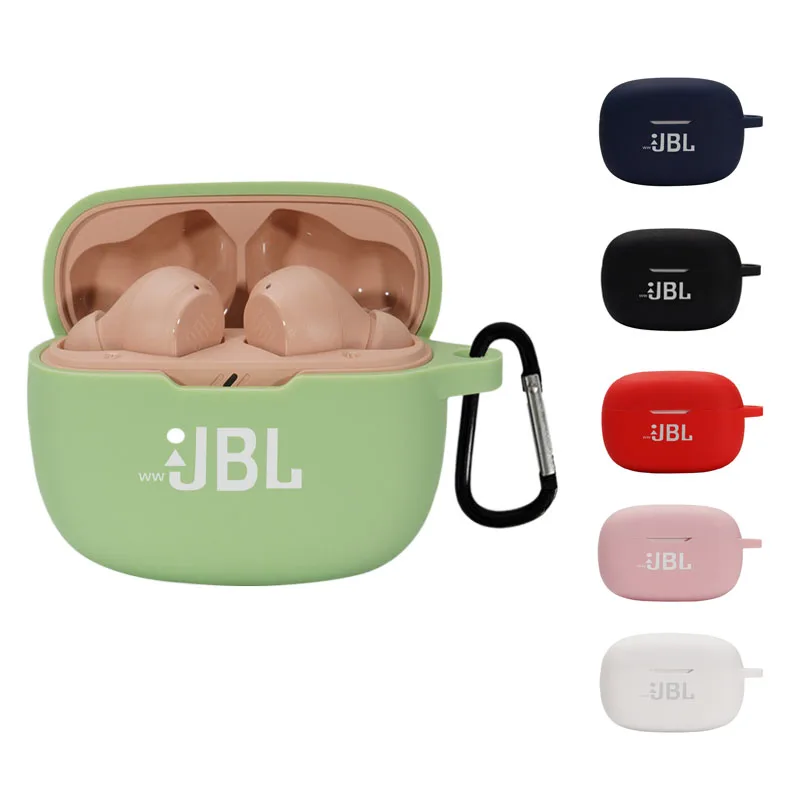 

Original wwJBL Wave Beam Case For JBL Wave Beam TWS Silicone Case True Wireless Bluetooth Earphones Cover With Hook Protect Box