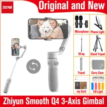 Zhiyun Smooth Q4 3-Axis Handheld Gimbal Stabilizer for iPhone 13 13 Pro 11 12 Samsung Galaxy Huawei Xiaomi Oneplus Smartphone