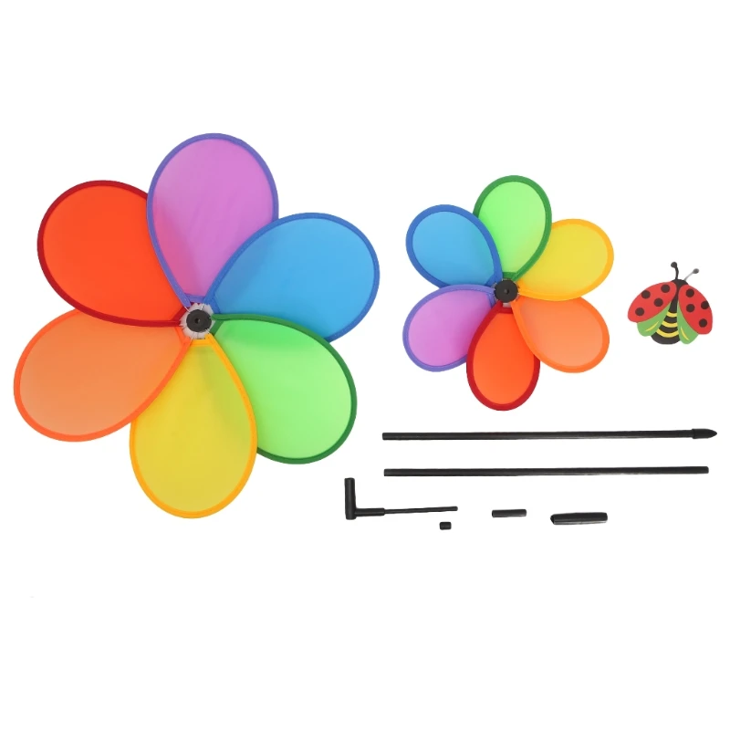 

Большая двухслойная ветряная мельница для насекомых, ветряной Спиннер, детская игрушка, двор, украшение для сада, Прямая поставка