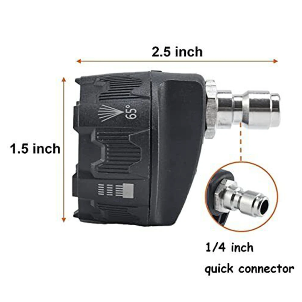 

Pressure Washer Nozzle 6in1 Tips Adjustable For Power Washer 2500 Psi 1/4 Inch Garden Washer Cleaner Water Parts Hose Nozzle