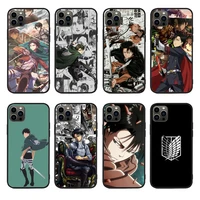 attack on titan pattern phone case for iphone 13 13pro 12 11 pro max x xs xr xsmax 6 7 8plus cover