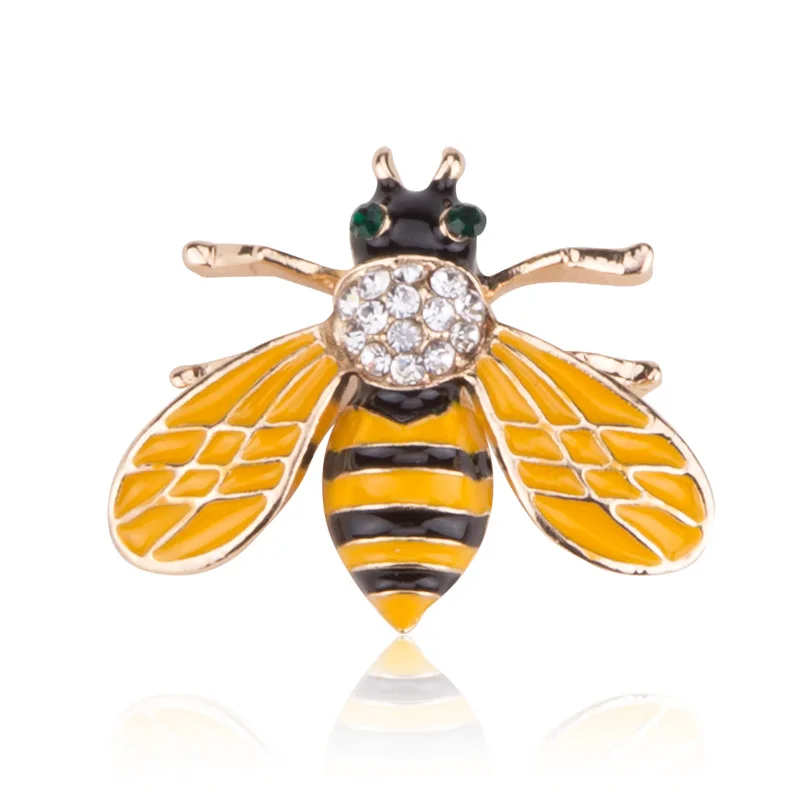 

Fashion enamel insect Bee brooch from women's crystal rhinestones exquisite drop oil brooch jewelry gift wholesale