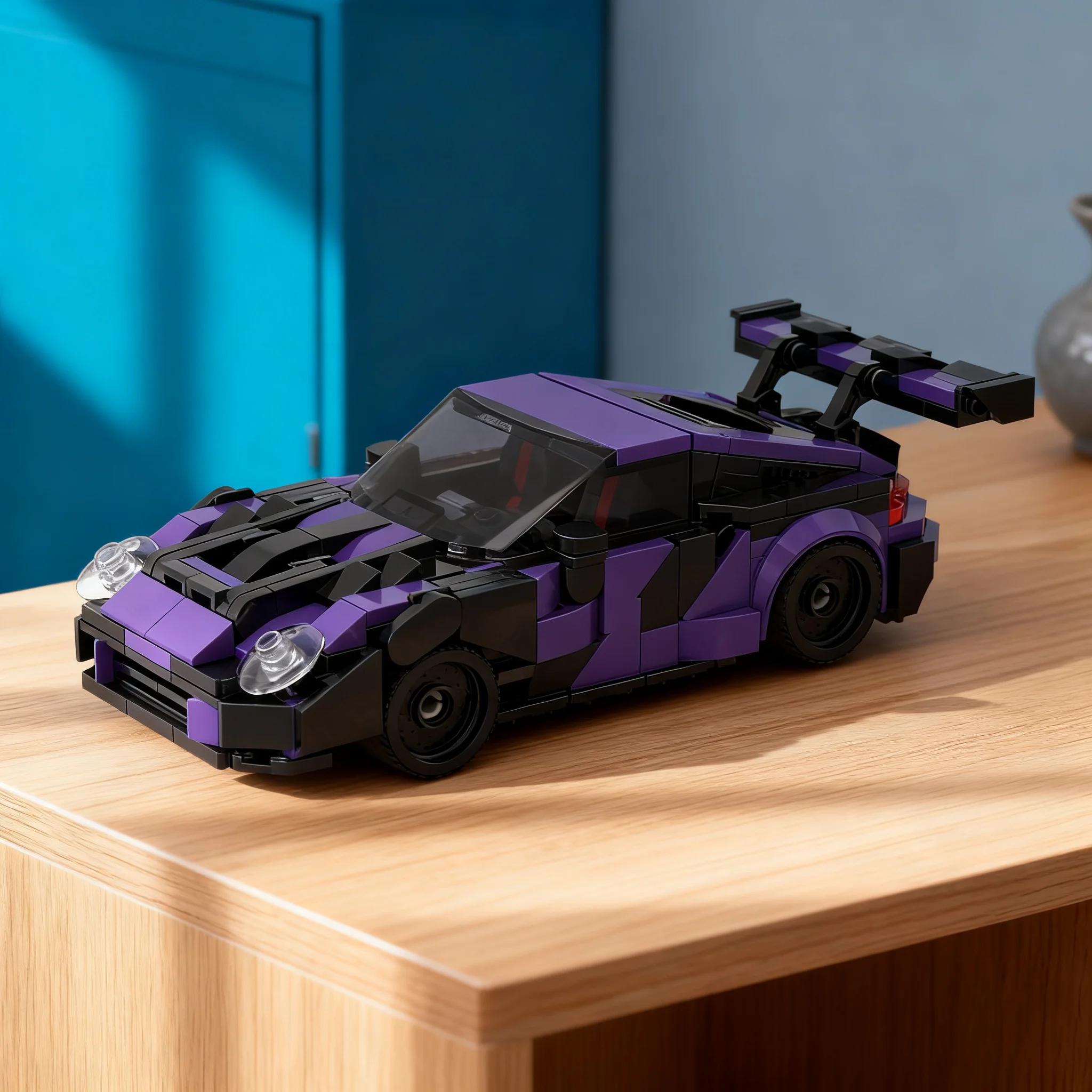 384 шт. MOC GT3 Фиолетовые Модели Автомобилей, Строительные Блоки, Конструктор, Подарок на День Рождения, Коллекция, Развивающие Игрушки, Творческое Сборное Конструкторство (art.: 3920dd08f4722) - 3920dd08f4722