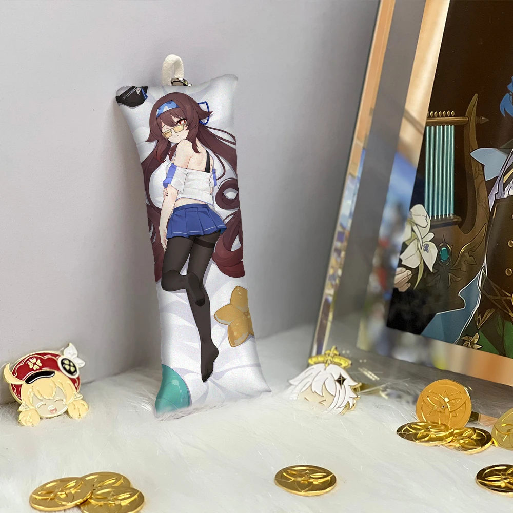 

Hutao Key Chain Pendant Genshin Impact Anime Accessories Key Ring Small Body Pillow 2 Side Cute Bag Pendants Mini Dakimakura