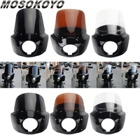 motorbike club style 5 75in cutout head light fairing for harley sportster xl cafe racer 11in15in headlight fairing windshield
