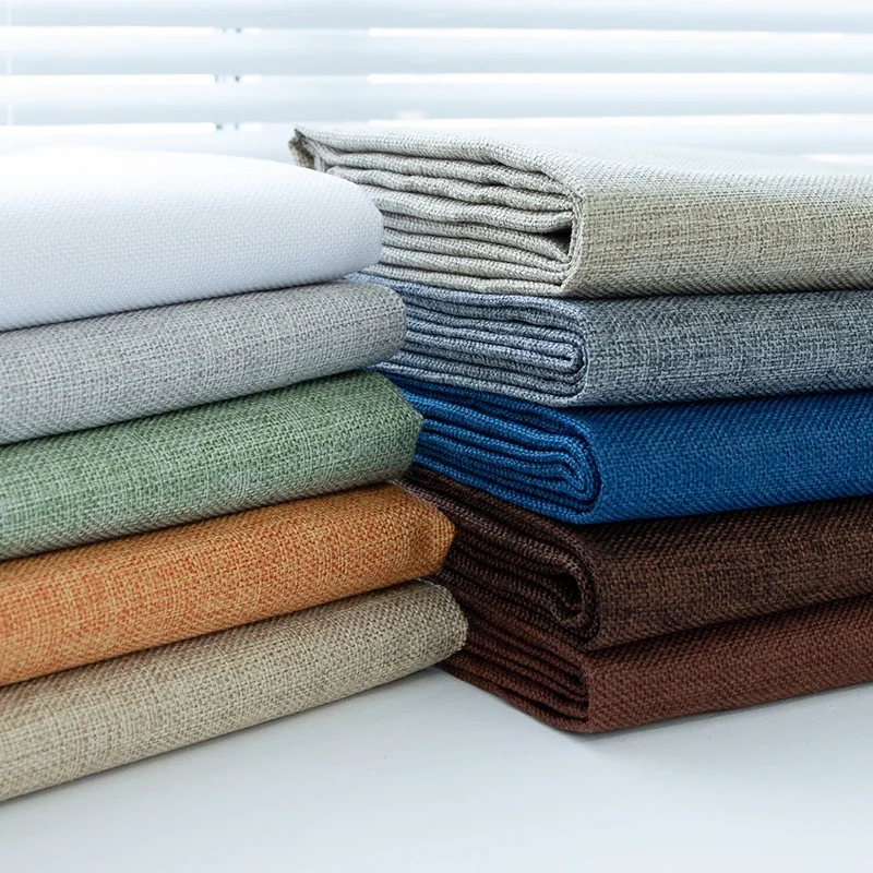Утолщенная грубая льняная хлопковая ткань диванный комплект скатерть холщовая