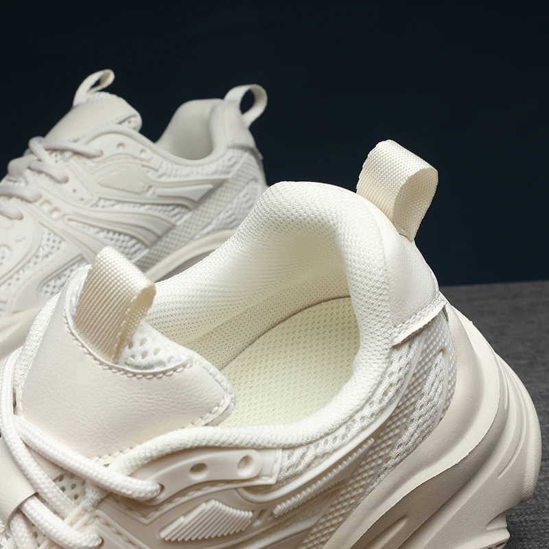 2023 New Black Flat Platform Sneakers Women Breathable Chunky Sports Shoes For Woman Thick Sole Casual Shoes Luxury Fashion