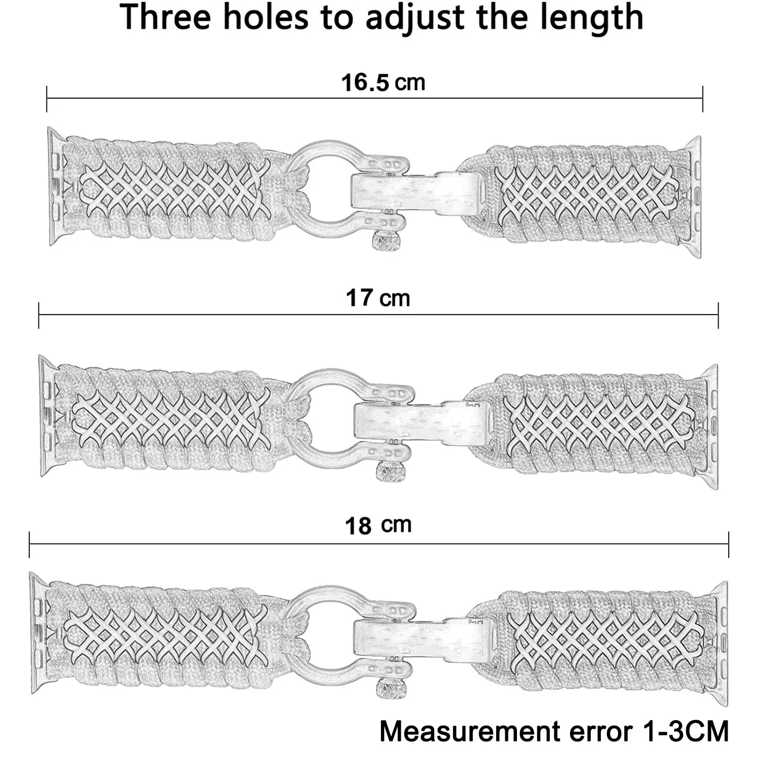 Nylon Umbrella Rope Strap For Apple Watch Band Ultra 49mm 8 7 45mm 41mm Bracelet iWatch Strap Series SE 6 5 4 3 44mm 42mm 40mm