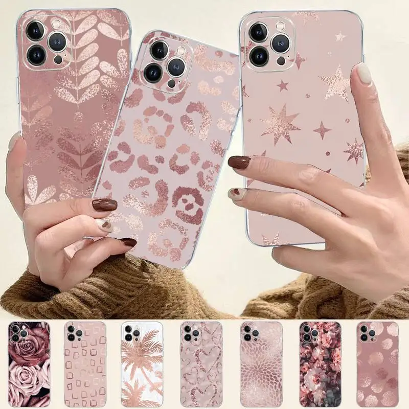 

Beautiful Rose Bling Phone Case For iPhone 8 7 6 6S Plus X SE 2020 XR XS 14 11 12 13 Mini Pro Max Mobile Case