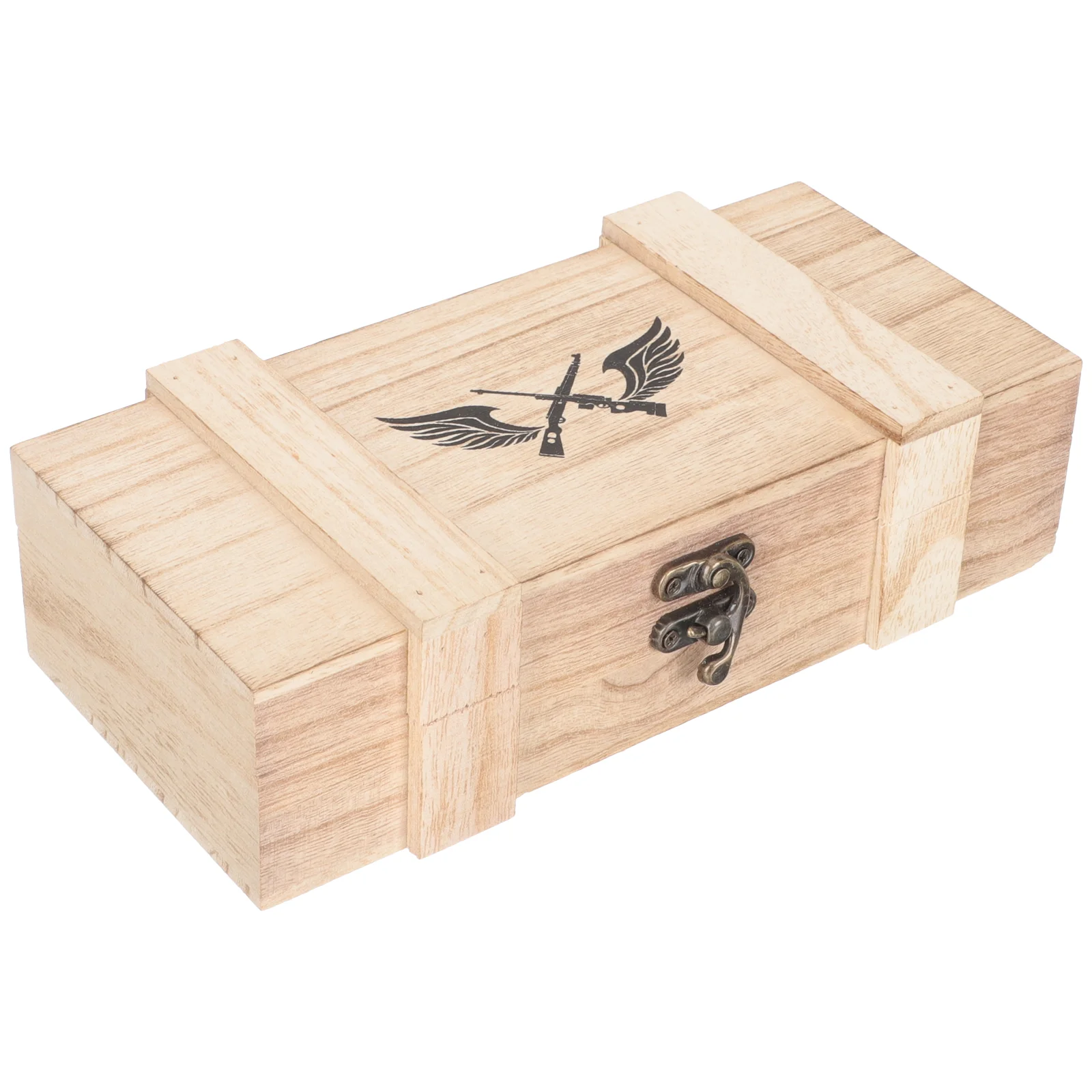 

Box Wooden Storage Jewelry Trinket Vintage Treasure Gift Organizer Foldable Crafts Lids Keepsake Bins Wood Decorative Bank Boxes