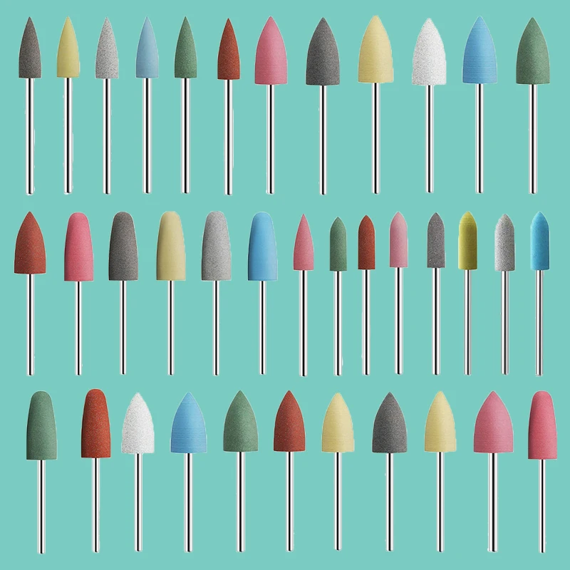 

Резиновый силиконовый Фрезерный резак для маникюрных камней, фрезер для ногтей, зеркальный буферный полировщик, шлифовальный инструмент