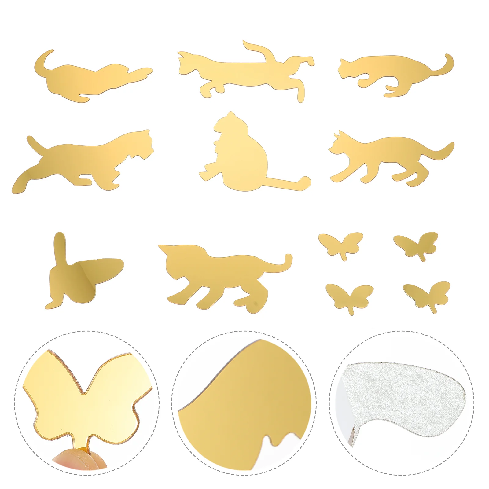 

Stickers Mirror Wall Decals Decorative Acrylic Mirrors Removable Self Adhesive Decor Cat Home decor