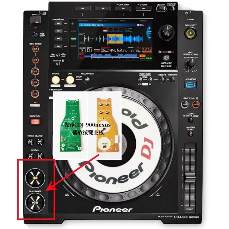 Оригинальный Pioneer CDJ-900nexus Play кнопка паузы переключатель материнской платы выбор