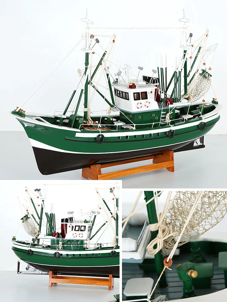 Большая деревянная лодка для рыбалки гладкая предметы интерьера ручной работы