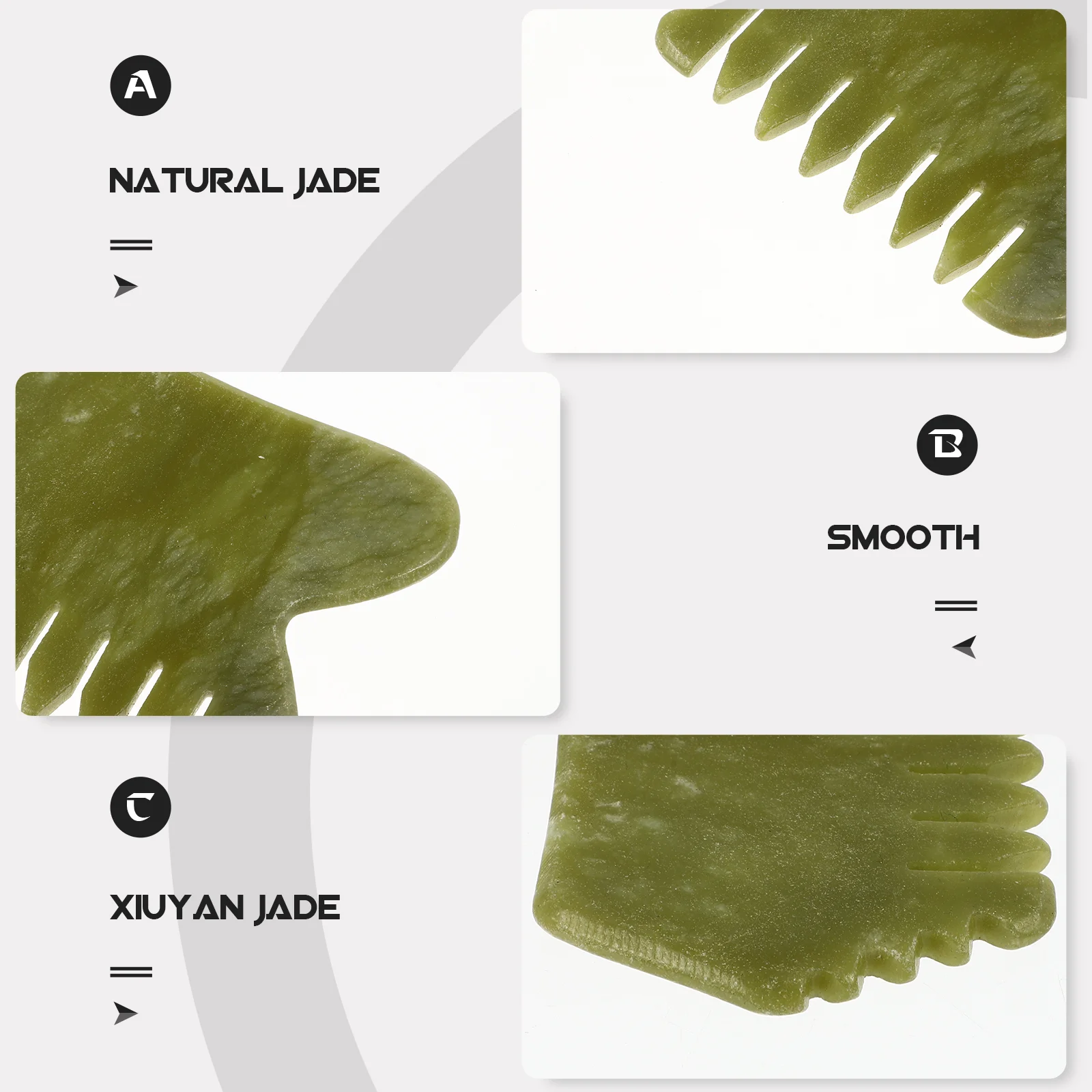 Xiuyan Jade Массажная расческа Скребковая бытовая массажная поставка для домашнего