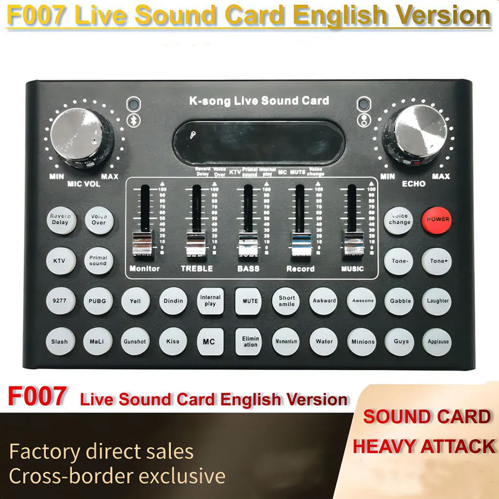 

F007 Sound Card Recording External Device Audio Mixer