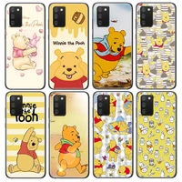 disney winnie the pooh anime cover for samsung galaxy a52s a72 a71 a52 a51 a12 a32 a21s a73 a13 a53 4g 5g tpu black phone case