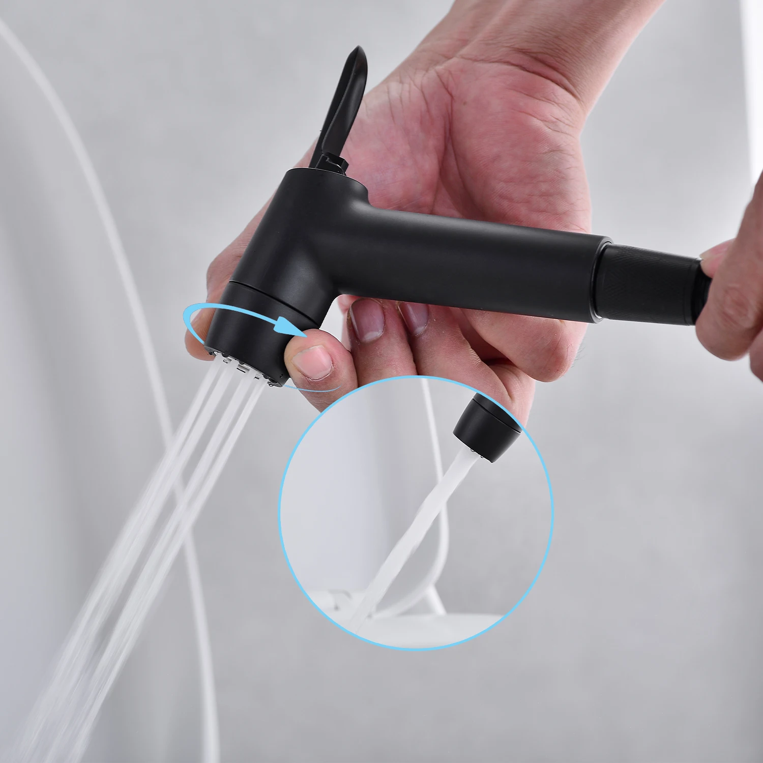 Handheld Bidet Spray ABS Double Water Way Shattaf Sprayer Bathroom Shower Toilet Portable Bidet Faucets Travel Bidet Attachment