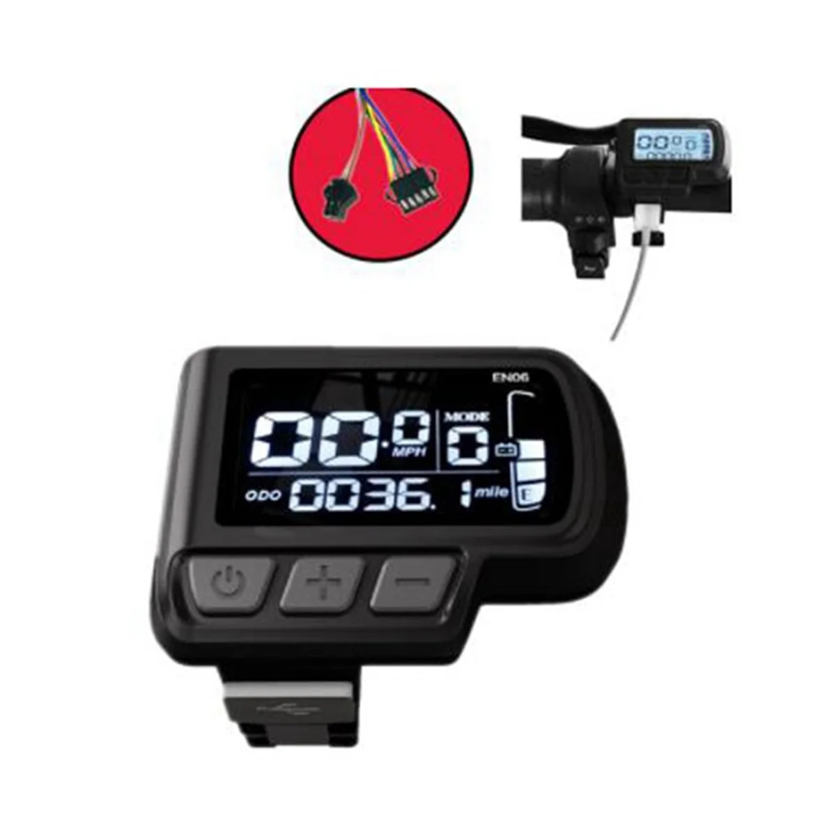 Регулируемая панель для электрического велосипеда 24 В 36 48 ЖК-дисплей скутера EN06 с