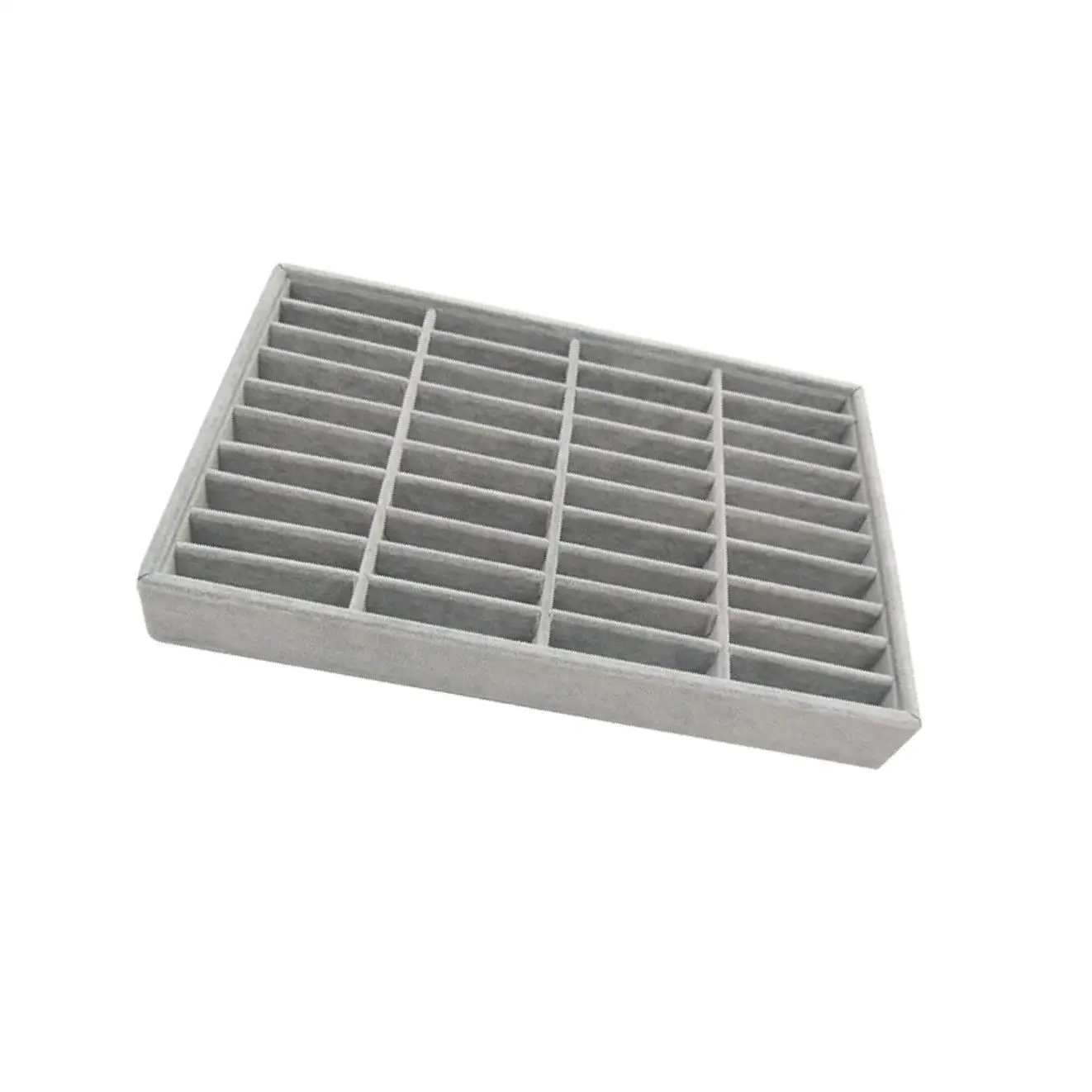 

Men Women Bangle Bracelet Trays 40 Slot Compartment Box Showcase Gray