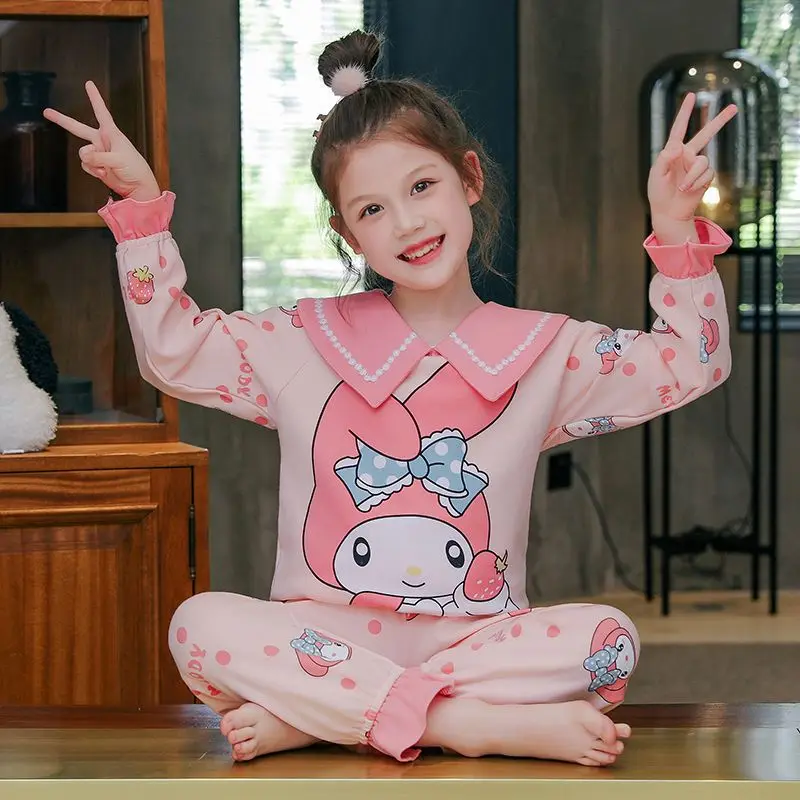 Пижама Sanrio Cinnamoroll Kuromi My melody для родителей и детей комплект девочек на весну осень