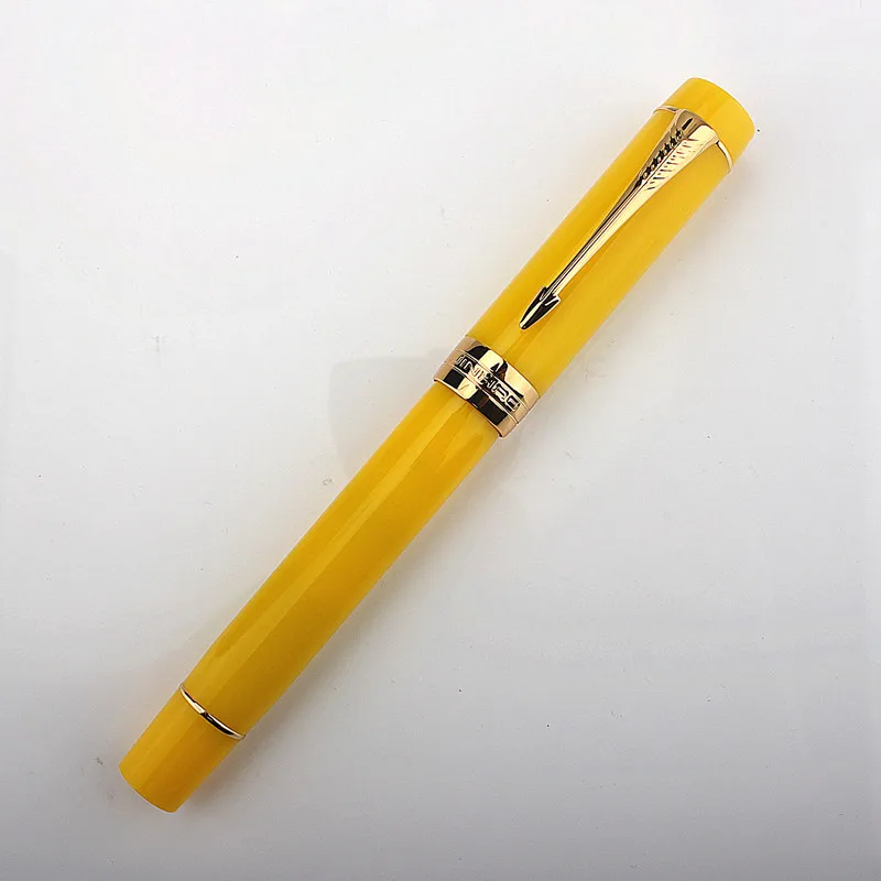 Перьевая ручка JinHao 100 акриловая с павлином и орхидеей