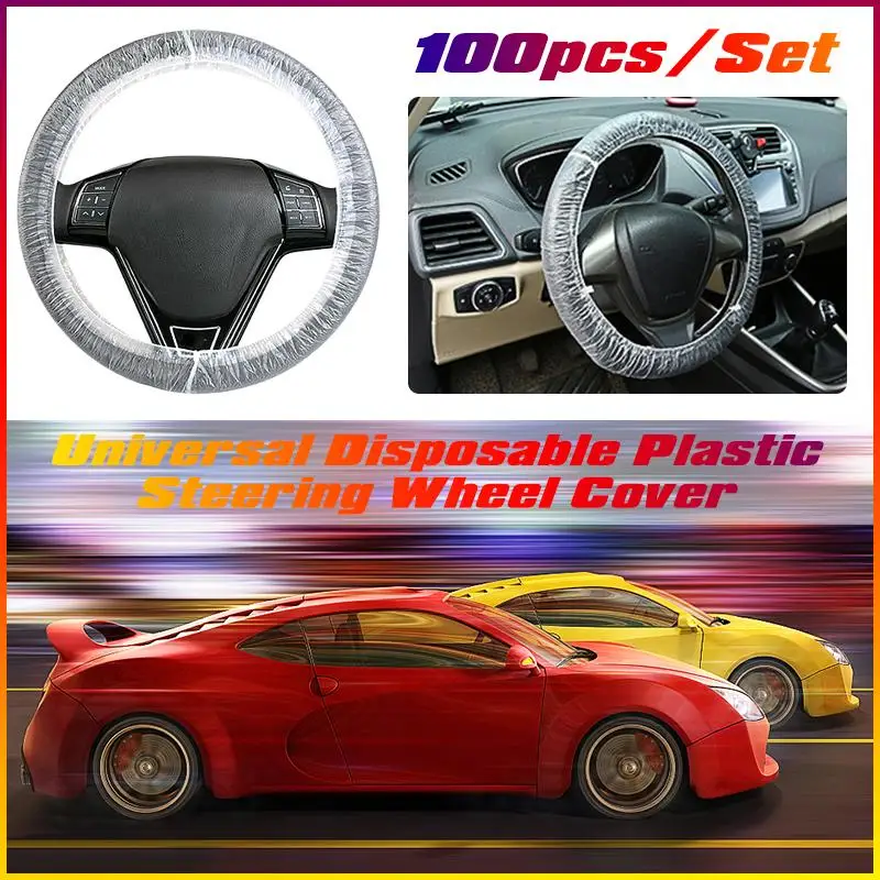 

100pcs/Set Universal Disposable Plastic Steering Wheel Cover Drop Shipping
