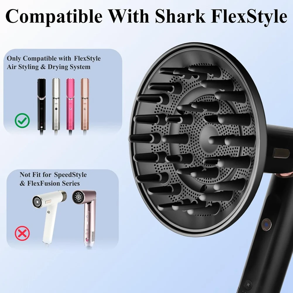 【ТОЛЬКО СЕГОДНЯ】Большая насадка-диффузор для Shark Flexstyle, улучшенная насадка-диффузор для быстрой сушки и укладки волнистых (art.: 3920d4ea058bc) - 3920d4ea058bc