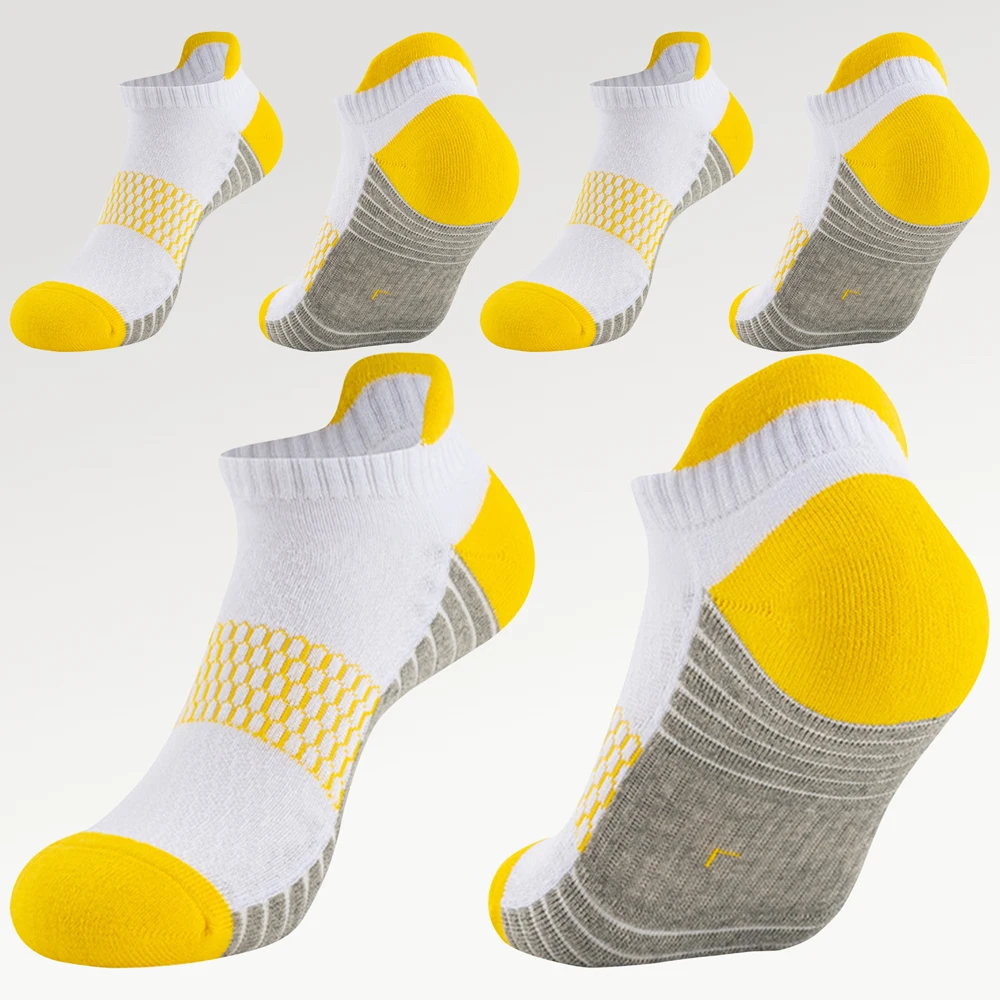 3 пары желтые женские хлопковые носки