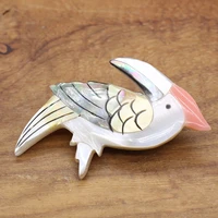 women brooch pin natural shell the mother of pearl shell birds shaped pendant for jewelry making diy necklace wedding accessory