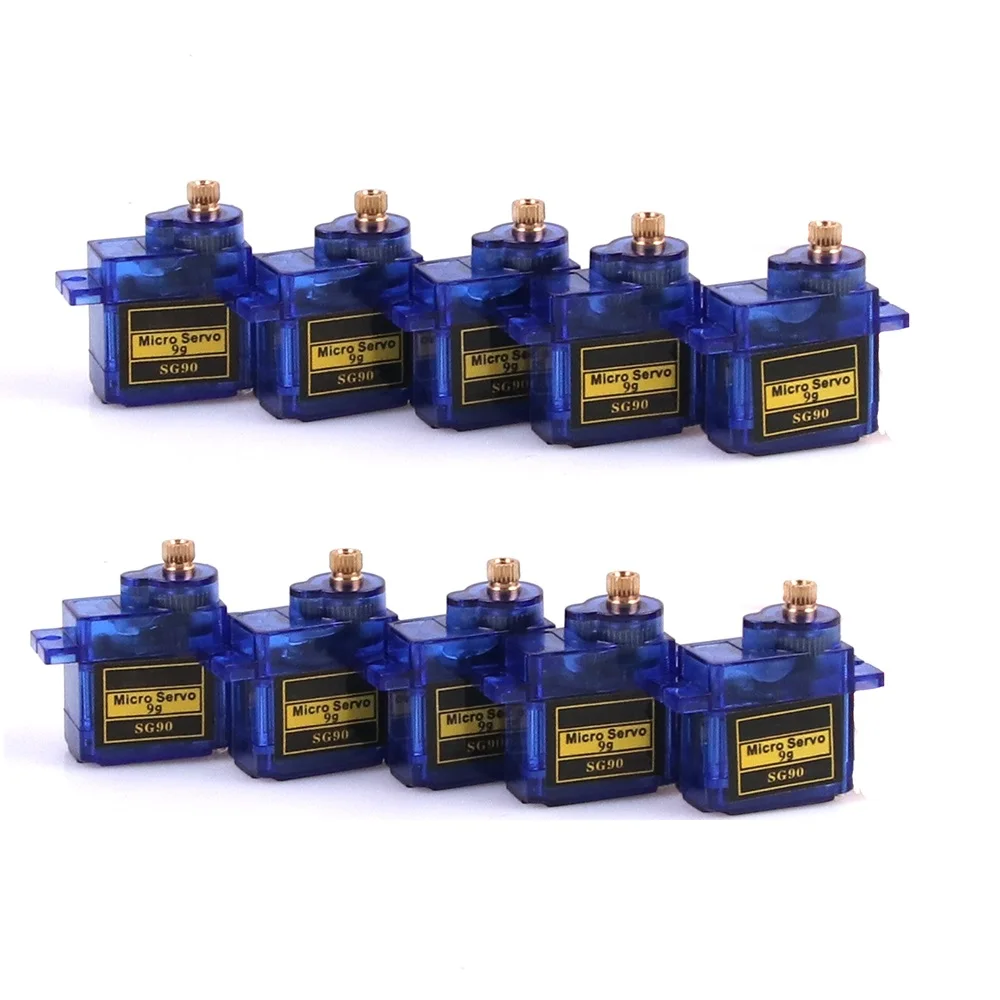 

2/5/10pcs SG90 Micro Mini Servos All metal gears 0-180° Servo for RC 250 450 Helicoper Airplane Car ship Boat Robot