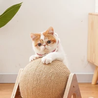 pet cat toy cat board does not fall off the debris solid wood vertical anti boring grinding paw sisal ball cat household goods