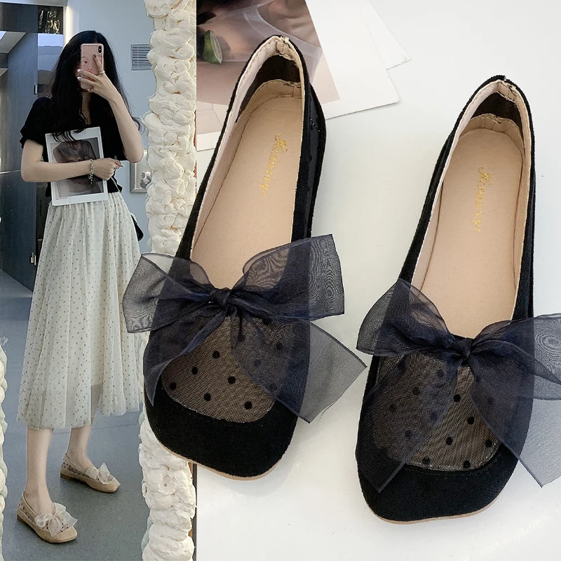 

Grandma Shoes 2022 Fashion Women's Female Footwear Soft All-Match Low Heels Shallow Mouth Modis Dress Comfortable Summer New Cot