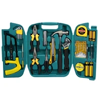 27 pcs multifuctional car repair tool kits screwdriver wrench hammer pliers combination household hardware tool box set