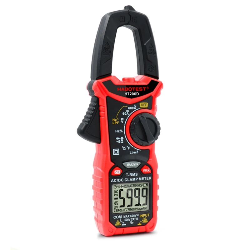 

HABOTEST HT206D AC/DC Digital Clamp Meter For Measuring AC/DC Voltage AC/DC Current, NCV Clamp Multimeter