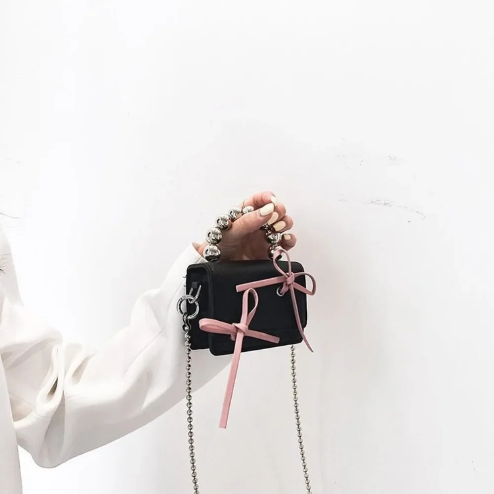 Милая квадратная мини-сумка с бантом Корейская женская сумка через плечо Y2k на