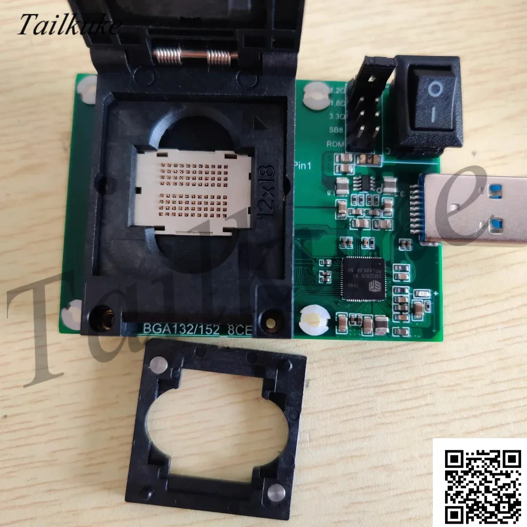 Фото Sm3281n Тестовая стойка AB BB NAND Flash Пустая стойка Flash Bga132-152 8ce №1