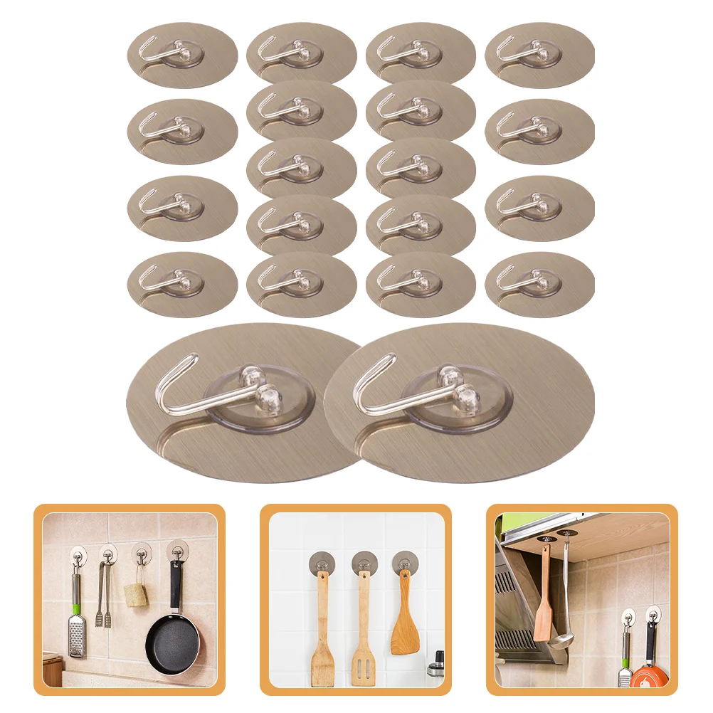 

20 Pcs Kitchen Hooks Adhesive Hooks Heavy Duty Sticky Wall Hangers Heavy Duty Hangers Clothes Towel Wall Hooks Clothes Hooks