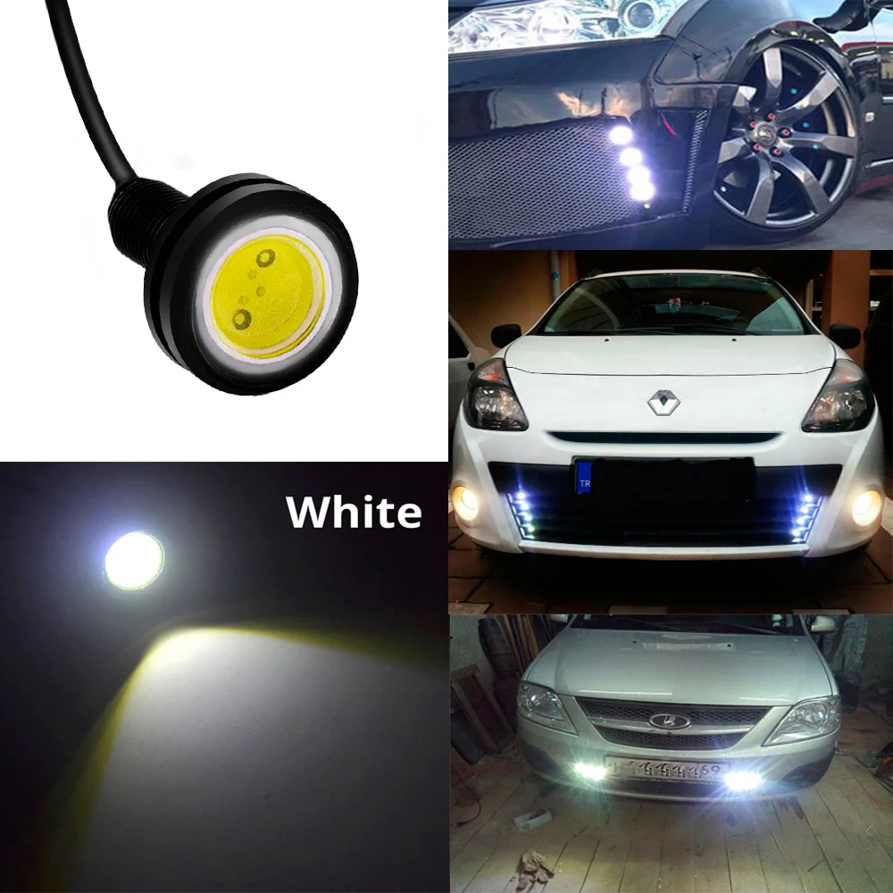 

2x New Style Car Led Daytime Running Light DRL 23mm Auto Eagle Eye Lamp Backup Reversing Parking Signal Lamp Waterproof Fog Bulb