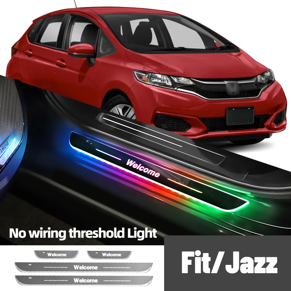 Для Honda Fit Jazz 2002-2023 2015 2017 2018 2020Автомобильный порог с индивидуальным логотипом