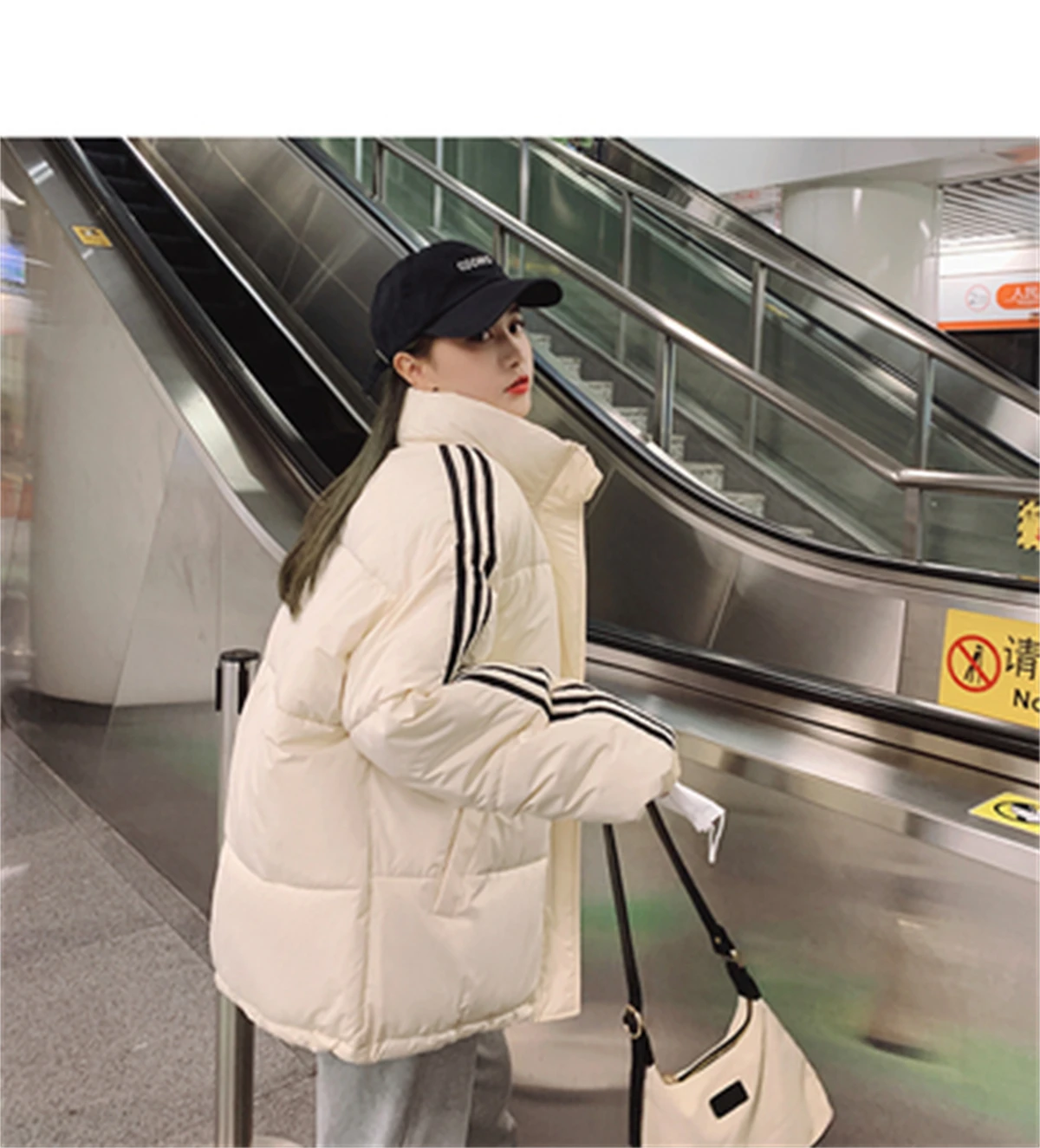 Pink Down Cotton Jacket For Women 2022 New Thickened Bread Jacket Small Short Loose Cotton Jacket Trendy Ins