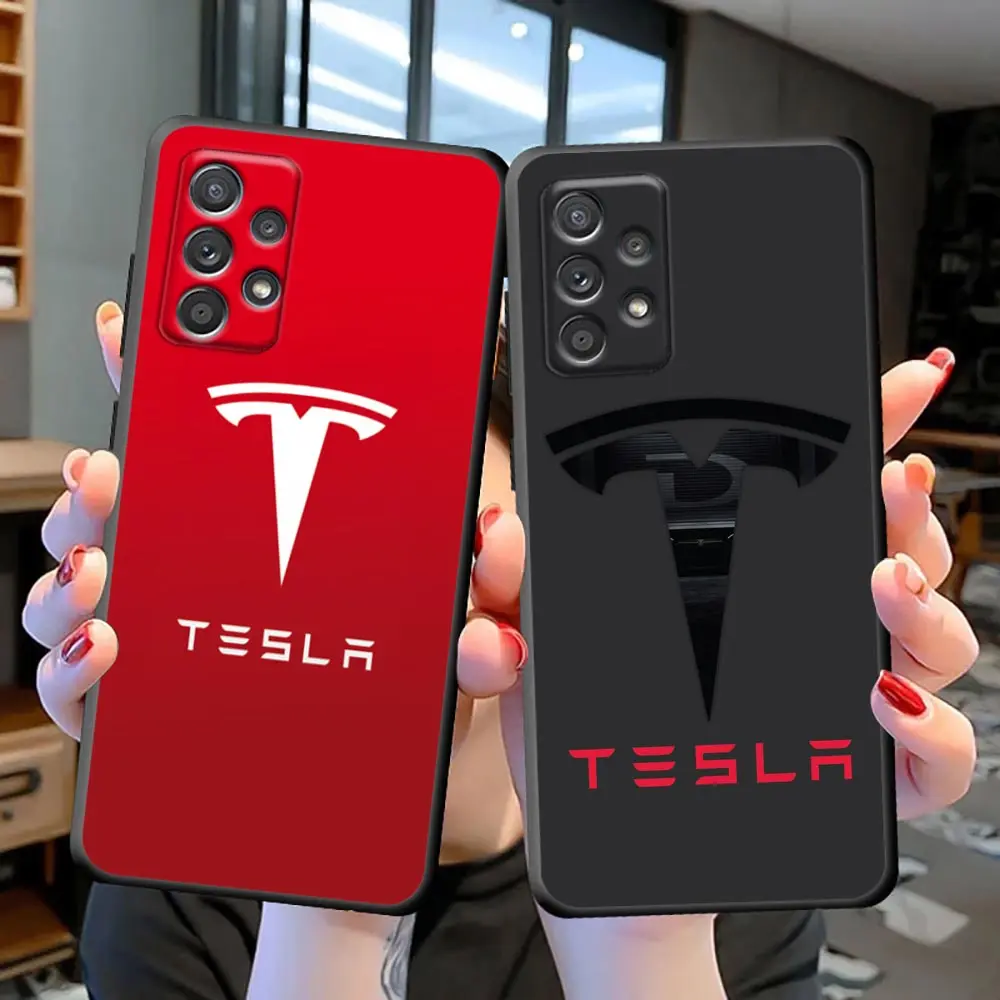 

New Energy Car T-Tesla Phone Funda Coque Case For Samsung Galaxy S23 S22 S21 S20 FE S10 S10E S9 S8 PLUS ULTRA 5G Case Capa Cover